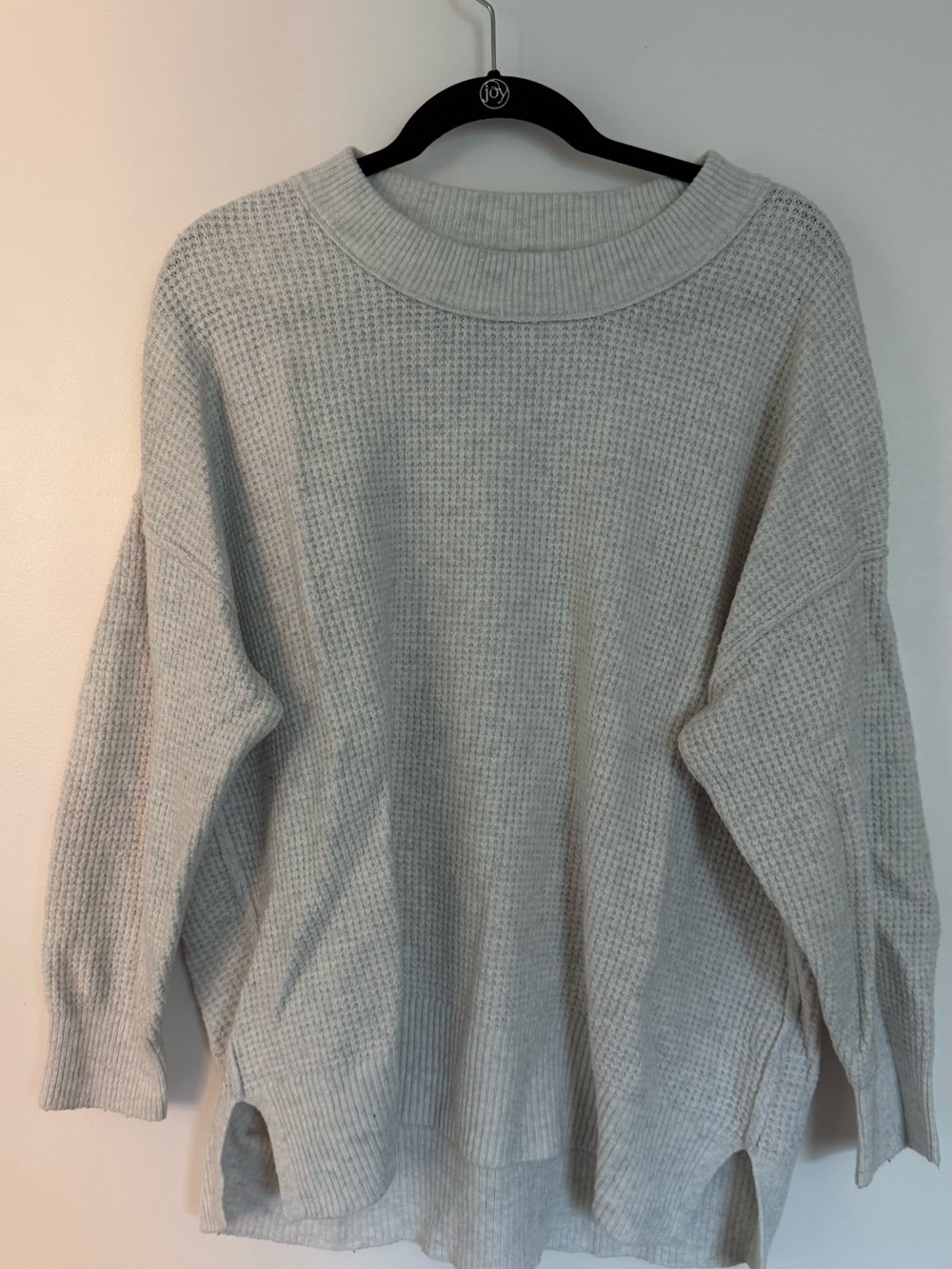 aerie Cream Waffle Knit Pullover Sweater